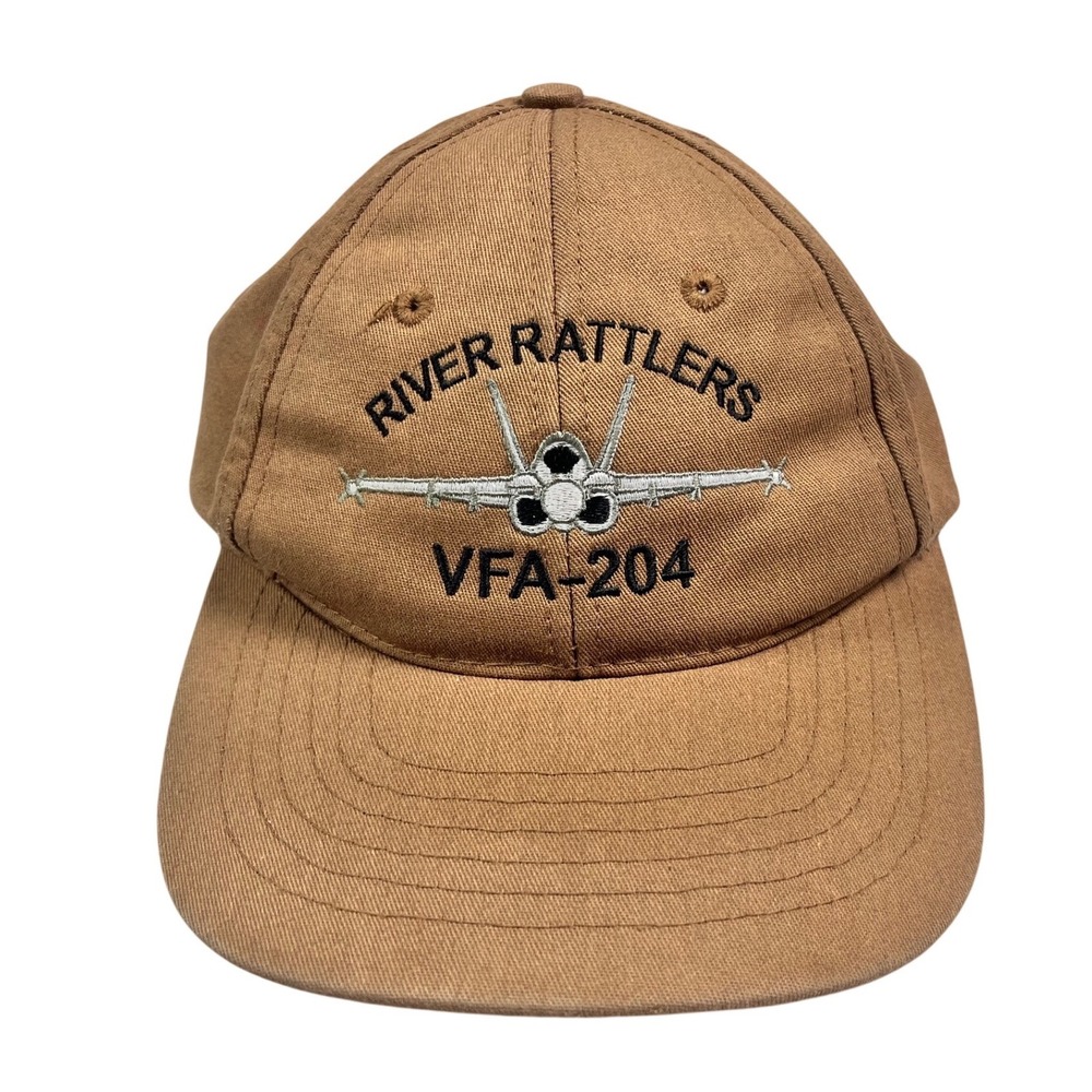 Eagle Crest River Rattlers VFA-204 Military Aviation Cap Brown Made in USA Hat